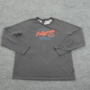 Patagonia Shirt Mens XL Gray Viva Los Funhogs Graphic Long Sleeve Outdoor